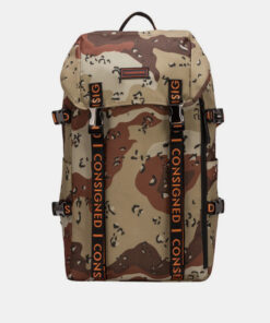 Hnědý pánský maskáčový batoh Consigned