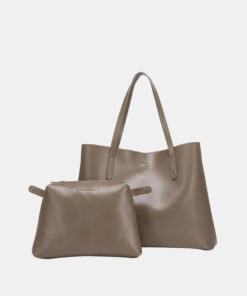 Hnědý shopper s odnímatelným pouzdrem Claudia Canova