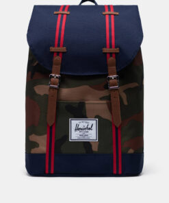 Modrý vzorovaný batoh Herschel Supply Retreat