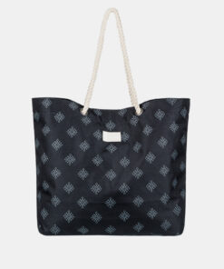 Roxy TROPICAL VIBE ANTHRACITE PEARLY TILES plážová taška - černá