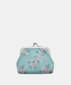 Světle zelená květovaná malá peněženka Clayre & Eef