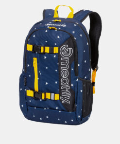 Tmavě modrý vzorovaný batoh Meatfly Basejumper