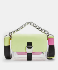 Tommy Hilfiger barevná průhledná crossbody kabelka TJW Item Flap Crossover Fade