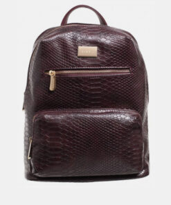 Vínový batoh s krokodýlím vzorem Bessie London